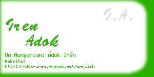 iren adok business card